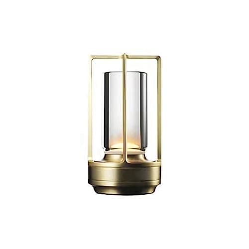 Image of Hopbucan 2600MAh Rechargeable Led Table Lamp Modern Touch Adjustment Table Lamp Decoration Light for Bedroom Restaurant Gold