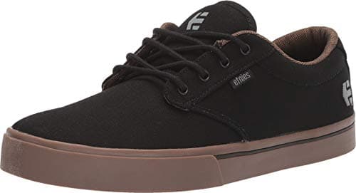 Image of Etnies Jameson 2 Eco Sustainable Skate Style, Reinforced Cupsole, Cushioned Feel, Everyday Sneakers, Vegan - Black/Charcoal/Gum - 9