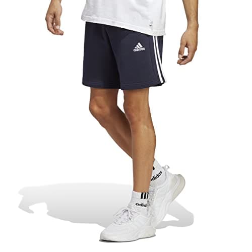 Image of adidas Men's Essentials French Terry 3-Stripes Shorts, Legend Ink, S