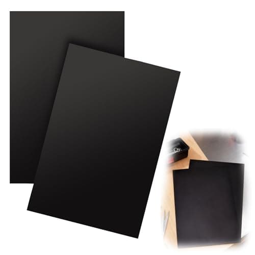 Image of 2 Sheets Black ABS Plastic Sheet, 30x20cm ABS Plastic Plates 2mm Thick Hard Board Plastic Panels with Double Surfaces for Architectural Models Sand Table Building Model Material Supplies