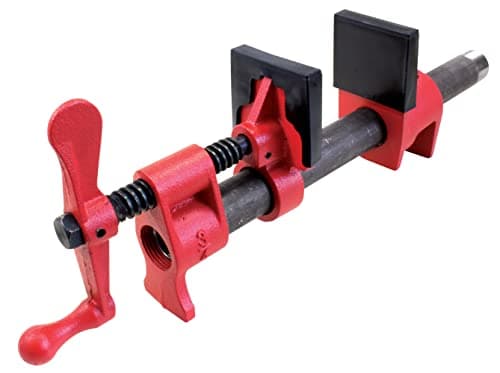 Image of BESSEY PC34-2 3/4 in. Pipe Clamp Traditional Style High and Wide Base, Red
