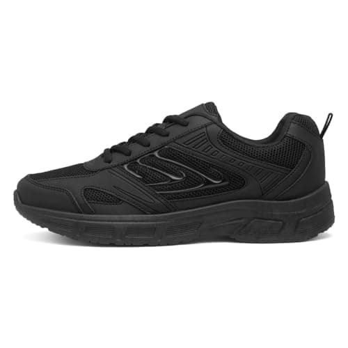 Image of XL Mens Black Lace Up Chunky Trainer - Size 12 UK - Black