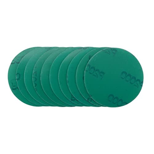 Image of Draper 11952 Wet and Dry Sanding Discs with Hook and Loop,Green, 75mm, 2000 Grit (Pack of 10)