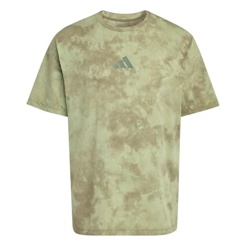 Image of adidas Men's Terrex Multi Spray Dye Tee, Tent Green/Olive strata, L