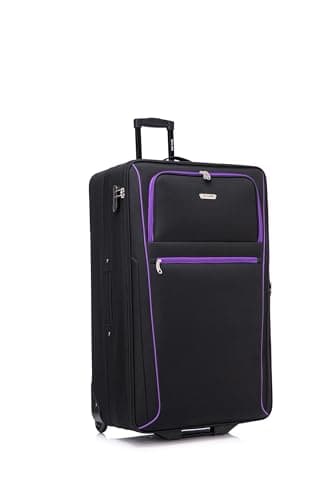 Image of Extra Large Suitcase 32" Super Lightweight Luggage Integrated Combination Lock 20% Expandable 2 Wheel Soft Shell Check in Hold Luggage for 30kg