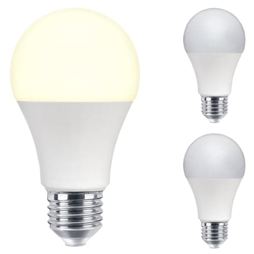 Image of Long Life Lamp Company 10W LED E27 Light Bulb Edison Screw Warm White 3 Pack A60 White Globe