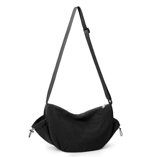 Image of KALIDI Upgrade Crescent Cross body Bag for Women Sling Bag with Pockets Nylon Dumpling Bag Women hobos & shoulder bags Chest Bag for Daily Use
