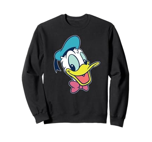 Image of Disney Mickey and Friends Donald Duck Face Sweatshirt