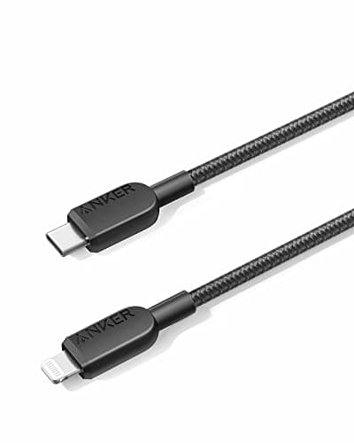 Image of Anker USB C to Lightning Cable, 310 USB-C to Lightning Braided Cable(3ft, Black), MFi Certified, Fast Charging Cable for iPhone 14 Plus 14 14 Pro Max 13 13 Pro iPhone 12 (Charger Not Included)