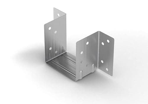 Image of BPC Fixings Galvanised Mini Timber to Timber Joist Hanger 10-Piece Set, 50 mm Width, Silver