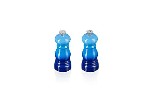 Image of Le Creuset Classic Salt and Pepper Mill Set, Personal Use, Chip-Resistant ABS Plastic, Anti-Corrosion, 11 cm, Azure, 44900112200000