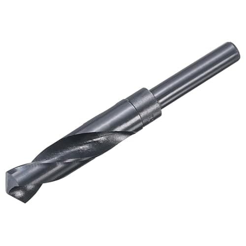 Image of sourcing map 19.5mm Drill Bit 1/2" Reduced Shank 4341 High-Speed Twist HSS Nitriding Black 135° for Light-duty Soft Metal Aluminum Alloy Wood Plastic