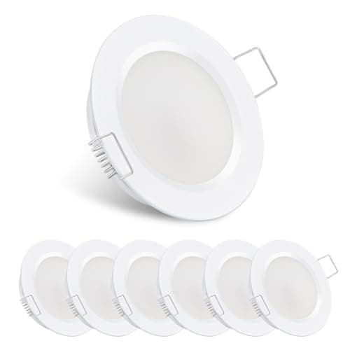 Image of acegoo 12V LED Campervan Recessed Mount Ceiling Light, 2.5W 6 Pack CRI 93 Caravan Boat Downlight Spot Lights for Van Cabin Truck Motorhome Sailboat Under Cabinet, White 3000K