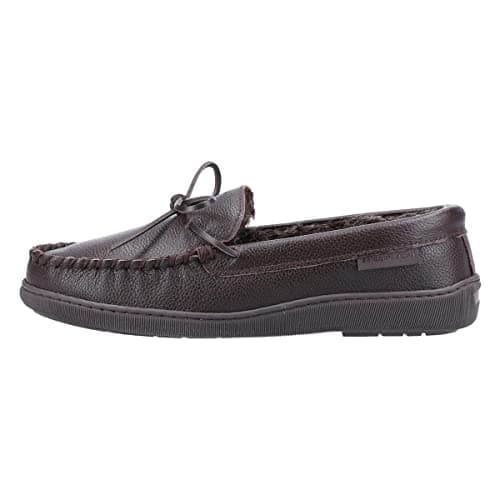 Image of Hush Puppies Ace Leather Slipper, Brown, 7