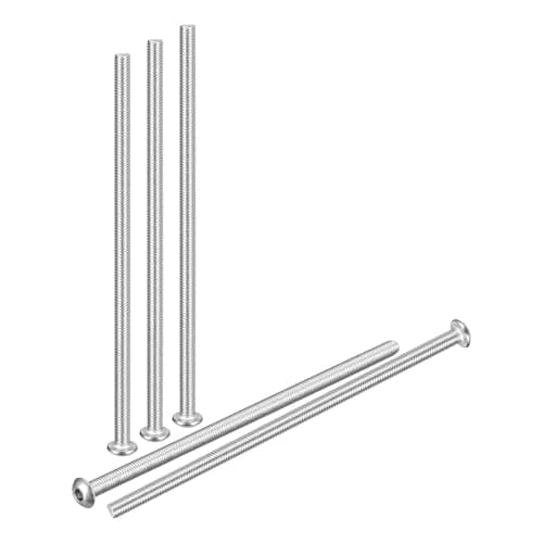 Image of DTGN M4-0.7x100mm Button Head Socket Cap Screws - 6Pack - Good for Road Bicycle, Mountain Bike, Auto, Motorcycle - 304 Stainless Steel Whitewashed - Hex Socket Drive Fasteners