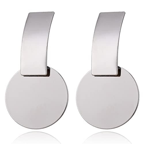 Image of JQQJZLC jewellery Women Silver Earrings, Korean Round Drop Earrings For Women Candy Color Fashion Ear Jewelry Wedding Party Statement Earrings Brincos Gifts For Girlfriend, Wife, Sister, Daughter,