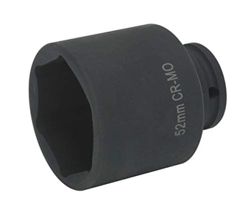 Image of Sealey SX010 Impact Socket 52mm 1/2" Sq Drive Black Cr-Mo for air Impact Wrench ** Sealey_SX010 **