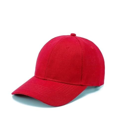 Image of Boolavard Kids Boy Girl Baseball Cap Hat Soft Cotton Lightweight Adjustable Size for 2-9 Years (Red)