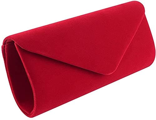 Image of Clutch Bag Evening Bag Handbags Purse Handbag With Detachable Chain Strap for Wedding Cocktail Party Ladies Sparkling (Red)