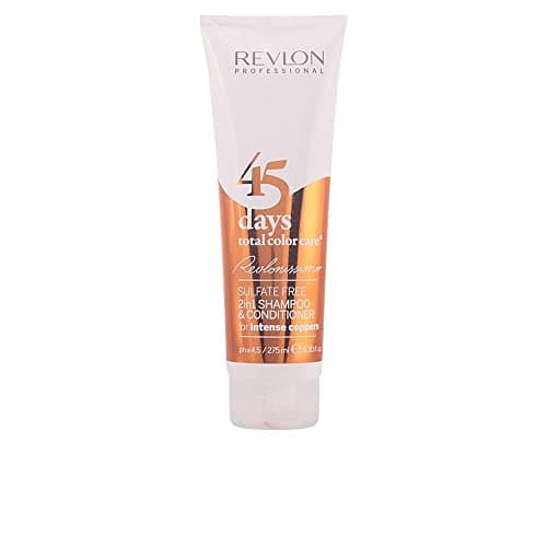 Image of Revlon 45 Days Total Color Care 2 In 1 Shampoo and Conditioner For Intense Copper, 275 ml