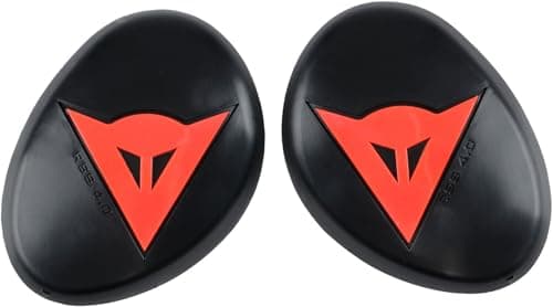 Image of Dainese - Knee Slider Rss 4.0, Knee Pad for Motorcycles, Replacement Knee Protection for Motorbikes, for Men and Women, Black/Fluo Red