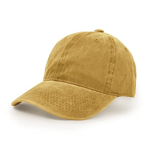 Image of UltraKey Baseball Cap, Cotton Adjustable Sport Outdoor Sun Cap Unisex Hip Hop Casual Hat Snapback Cap Yellow