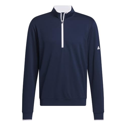 Image of adidas Men's Lightweight Half-Zip Top, collegiate navy, L