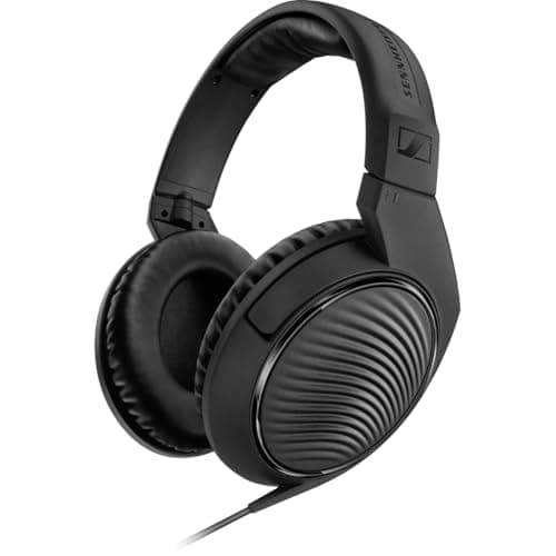 Image of Sennheiser Professional HD 200 PRO Closed-Back Around-Ear DJ and Monitoring Headphones - 2M Single-Sided Cable and 1-4 inches Stereo Jack Adaptor Included - Black (507182)