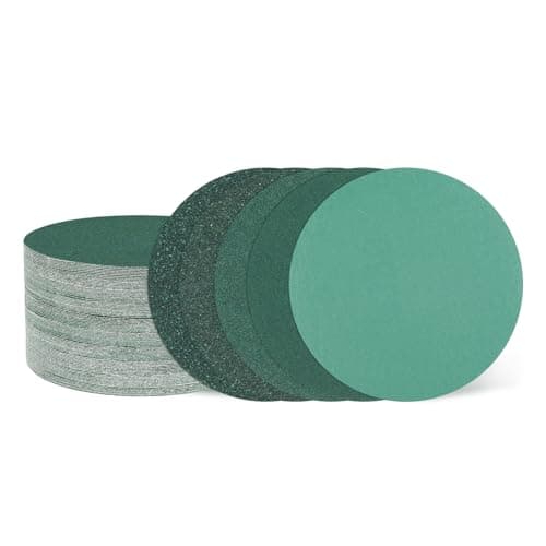 Image of sourcing map 50 Pcs 75mm (3 Inch) Sanding Disc 80/120/150/180/240 Grit Hook and Loop Sandpaper Random Orbital Sander Pads for Woodworking, Metal, Stone Grinding and Polishing, Green, Zirconia