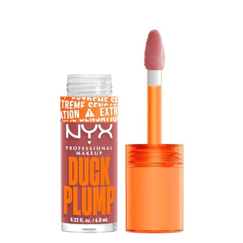 Image of NYX Professional Makeup Lip Plumping Gloss, Intense Colour and High Pigmentation, With Extreme High Shine Finish, Infused with Spicy Ginger, Vegan Formula, Duck Plump, Nude Swings