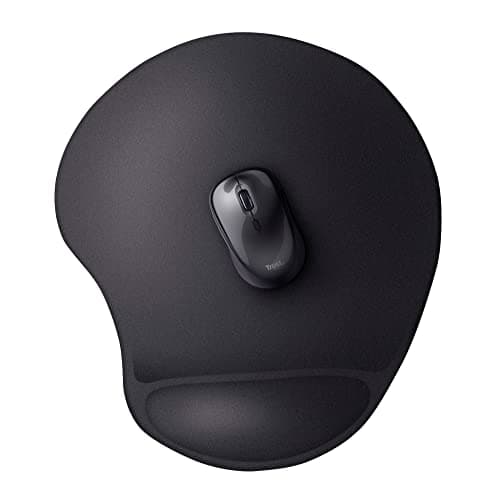 Image of Trust BigFoot XL Mouse Mat with Wrist Support, Ergonomic Mouse Pad, 295 x 255 mm, Prevents Wrist Strain, Gel Wrist Rest, Large Non Slip Mat for Home Office, Computer, Laptop - Black