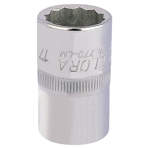 Image of Draper 24624 17 mm 1/2-Inch Square Drive Elora Bi-Hexagon Socket , Blue