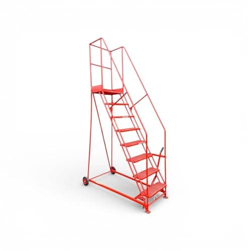 Image of 8 Tread Warehouse Steps 2000mm Platform Height Heavy Duty Industrial Access Steps Safety Staircase for Warehouse Factory Stockroom & Mezzanine