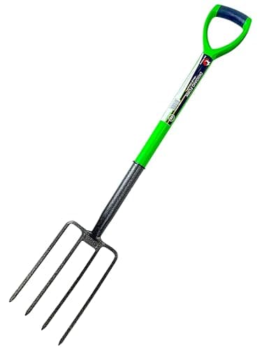 Image of Easy Shopping® Garden Fork for Digging Holes and Spading Gardening, Carbon Steel Heat Treated Gardening Tool Builder Equipment Garden Accessories