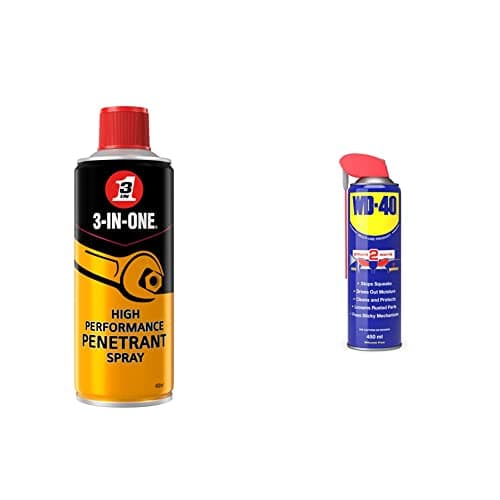 Image of 3-IN-ONE WD44014 Professional High Performance Penetrant Spray 400ml, Orange and WD40 Multi-Use Product Smart Straw 450ml - The Ultimate All-Purpose Lubricant for Home & Workshop Use