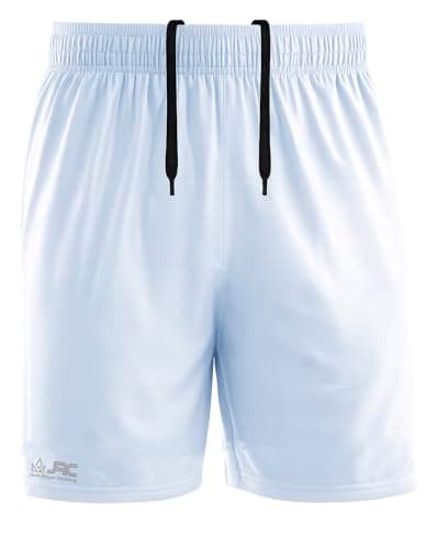 Image of JRC Just Royal Clothing Men's Football Shorts for Running, Training & Gym, Quick Drying & Breathable Shorts (White, M)