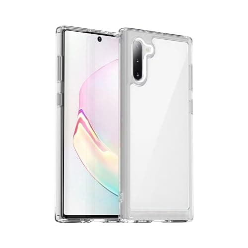 Image of Wanyuexes Case for Galaxy Note 10 Case, Samsung Note 10 SM-N970U Case, Anti Yellowing Clear Hard PC Back & Soft TPU Bumper Protective Phone Cover for Samsung Galaxy Note 10 Crystal Clear