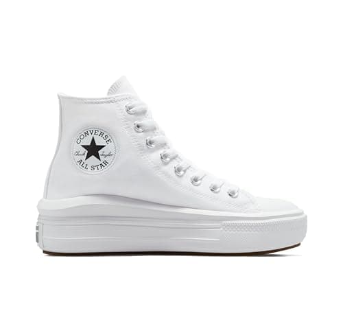 Image of Converse Chuck Taylor All Star Move Canvas Color Hi Trainers Women White - 4 - Hi Top Trainers Shoes