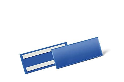 Image of Durable 179407 1/2 A5 Landscape Adhesive Document Pouch - Dark Blue (Pack of 50)