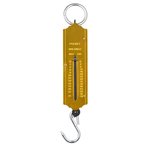 Image of Hardys 25kg Luggage Scale - Mechanical Spring Balance Scale for Construction, Fishing, Butchers, Grocers, Suitcase Weighing Scales - Kilo & Lbs Measurement Hanging Portable Scale