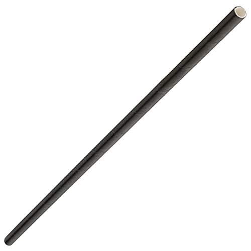 Image of Utopia Black Paper Bottle Straws – 10.5" (260mm), 6mm Bore, 100% Recyclable & Eco-Friendly – Pack of 250