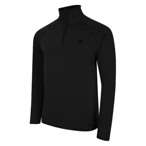 Image of Dare 2b Men's Fuse Up II Lightweight Core Stretch Skiing Midlayer, UV Protected Walking Sweatshirt Black