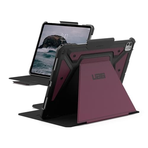 Image of URBAN ARMOR GEAR UAG Designed for iPad Pro 13" Case M5 2025 8th Gen, M4 2024 7th Gen A3360 A3361 A3362, Adjustable Multi-Angle Stand Pencil Holder Auto Sleep/Wake Folio Cover, Metropolis SE Bordeaux
