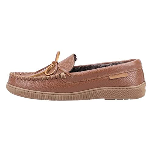 Image of Hush Puppies Ace Leather Slipper, Tan, 12