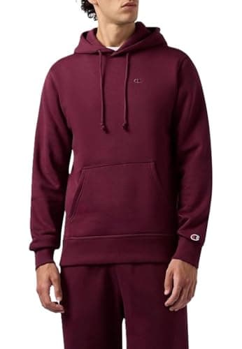 Image of Champion Men’s Hooded Sweatshirt, adjustable drawcord hoodie, front kangaroo pocket, with embroidered small logo