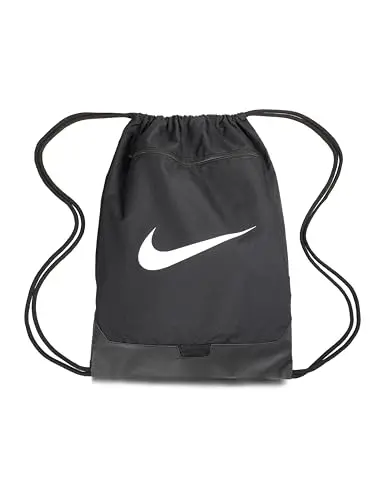 Image of NIKE DM3978-010 NK BRSLA DRAWSTRNG - 9,5 (18L) Sports backpack Unisex Adult Black/Black/White Size Uni