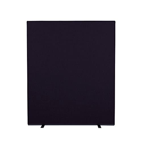 Image of Panelwarehouse 1500mmW x 1800mm H Woolmix Fabric Office Screen/Room Divider - Black Social Distancing