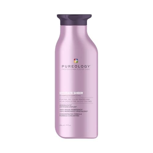 Image of Pureology Hydrate Sheer Moisturising Shampoo, For Fine, Colour Treated Hair, Vegan, Sulphate Free Formulas for a Gentle Cleanse Leaving Hair Feeling Hydrated