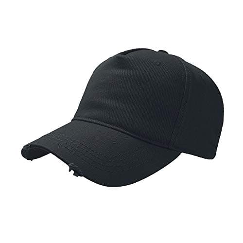 Image of Atlantis Cargo Weathered Visor 5 Panel Cap (Pack of 2) (One Size) (Black)
