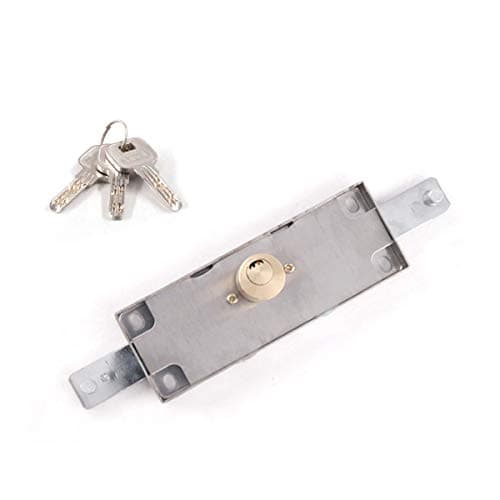 Image of SagaSave Roller Shutter Door Lock, Stainless Steel, Key Lock, Copper, for Warehouse, Factory, Garage Vertical Door